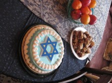 desserts Hannukah cake (I ate several slivers) and cranberry blondies (I had 3). Whoops!