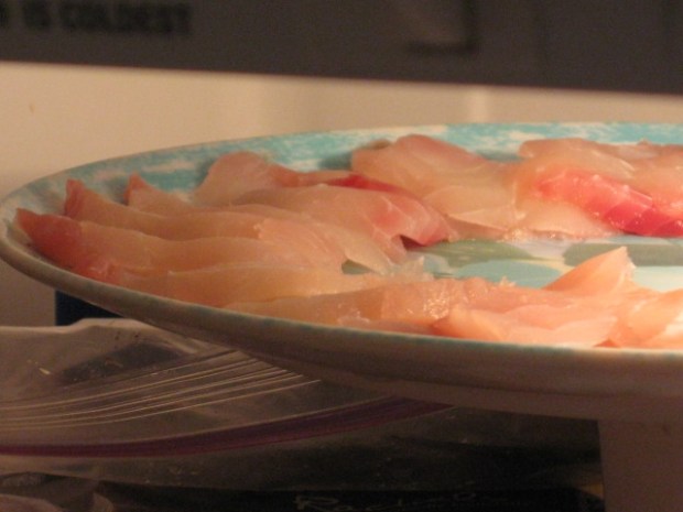 fish thin-sliced tilapia ...