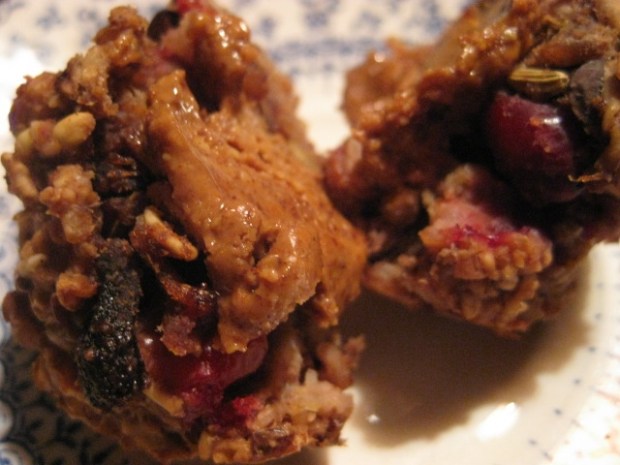 warm mini muffin with a dab of melty almond butter, mmmm